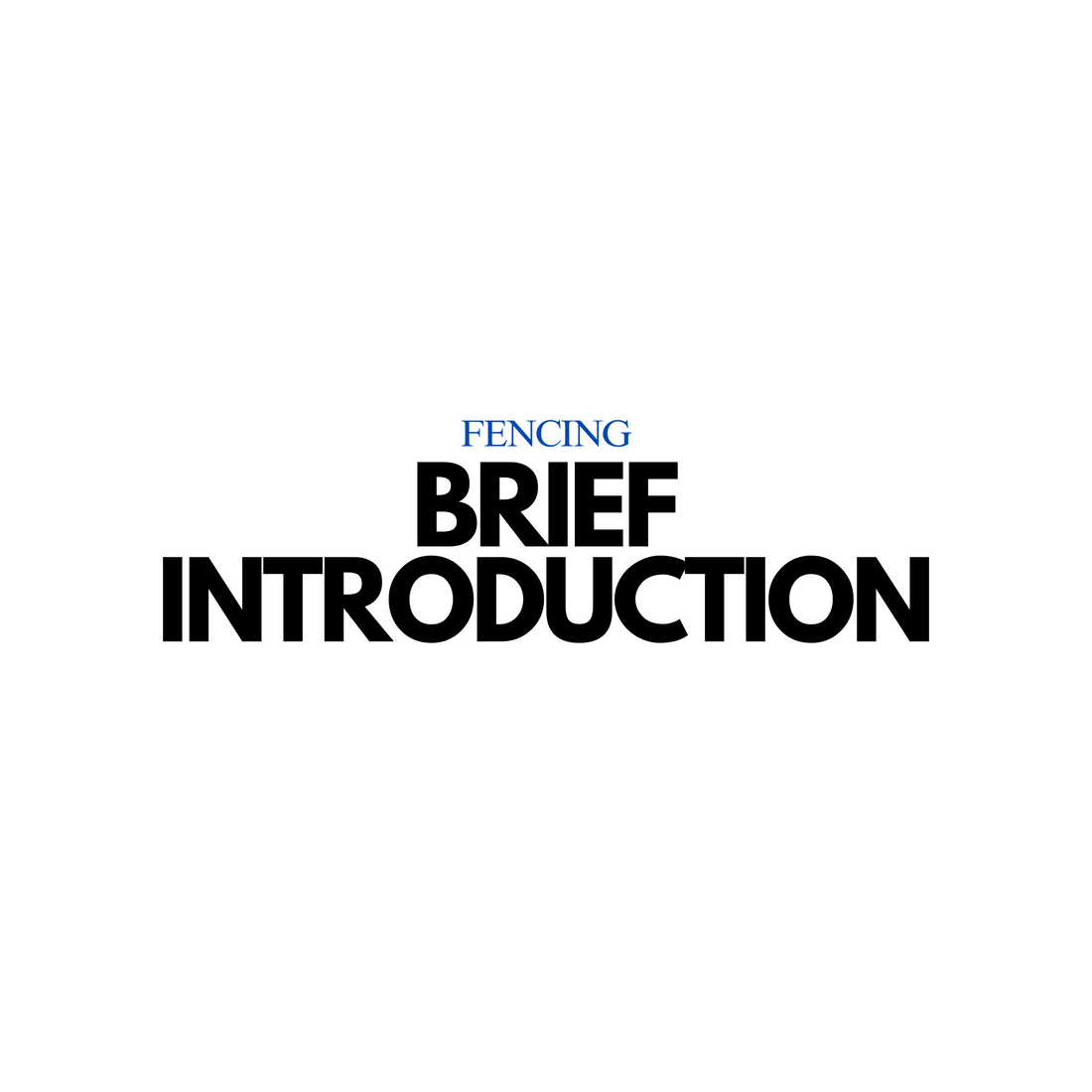 A Very Brief Introduction To Fencing